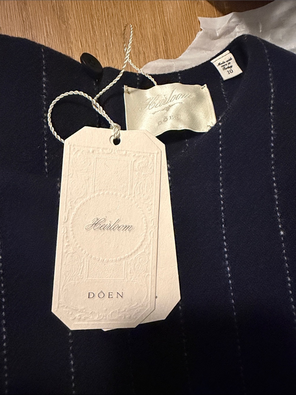 Doen Navy Pinstripe Dress - Picture 5 of 5
